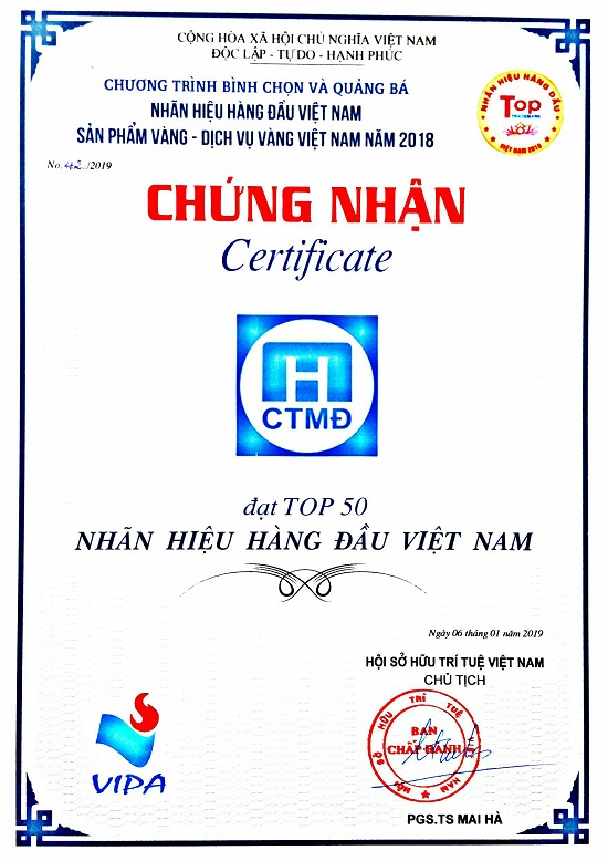 Nhãn hiệu hàng đầu Việt Nam - Sản phẩm Vàng - Dịch vụ Vàng Việt Nam năm 2018